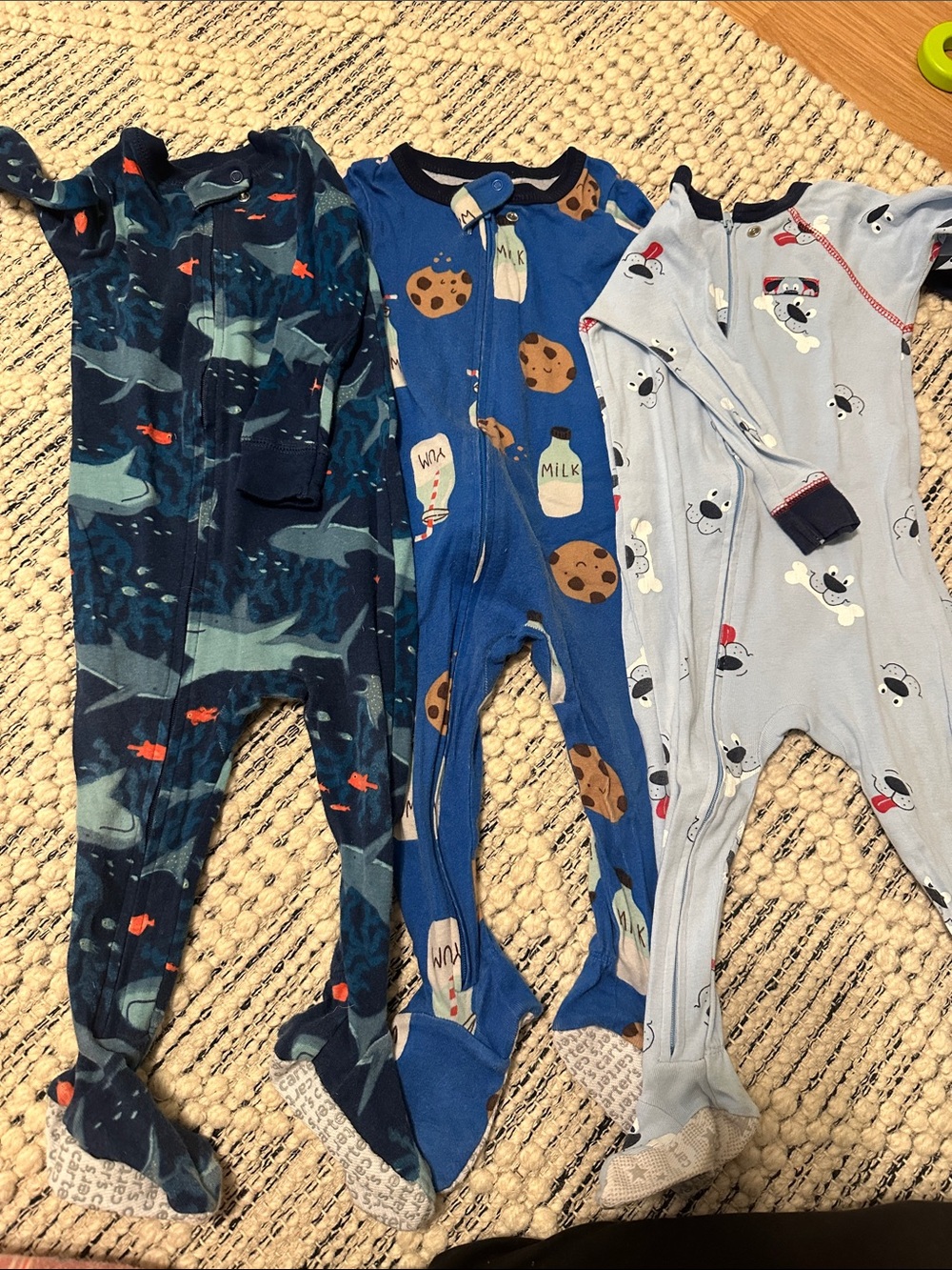 Carter's Blue Footed One-Piece Pajama bundle